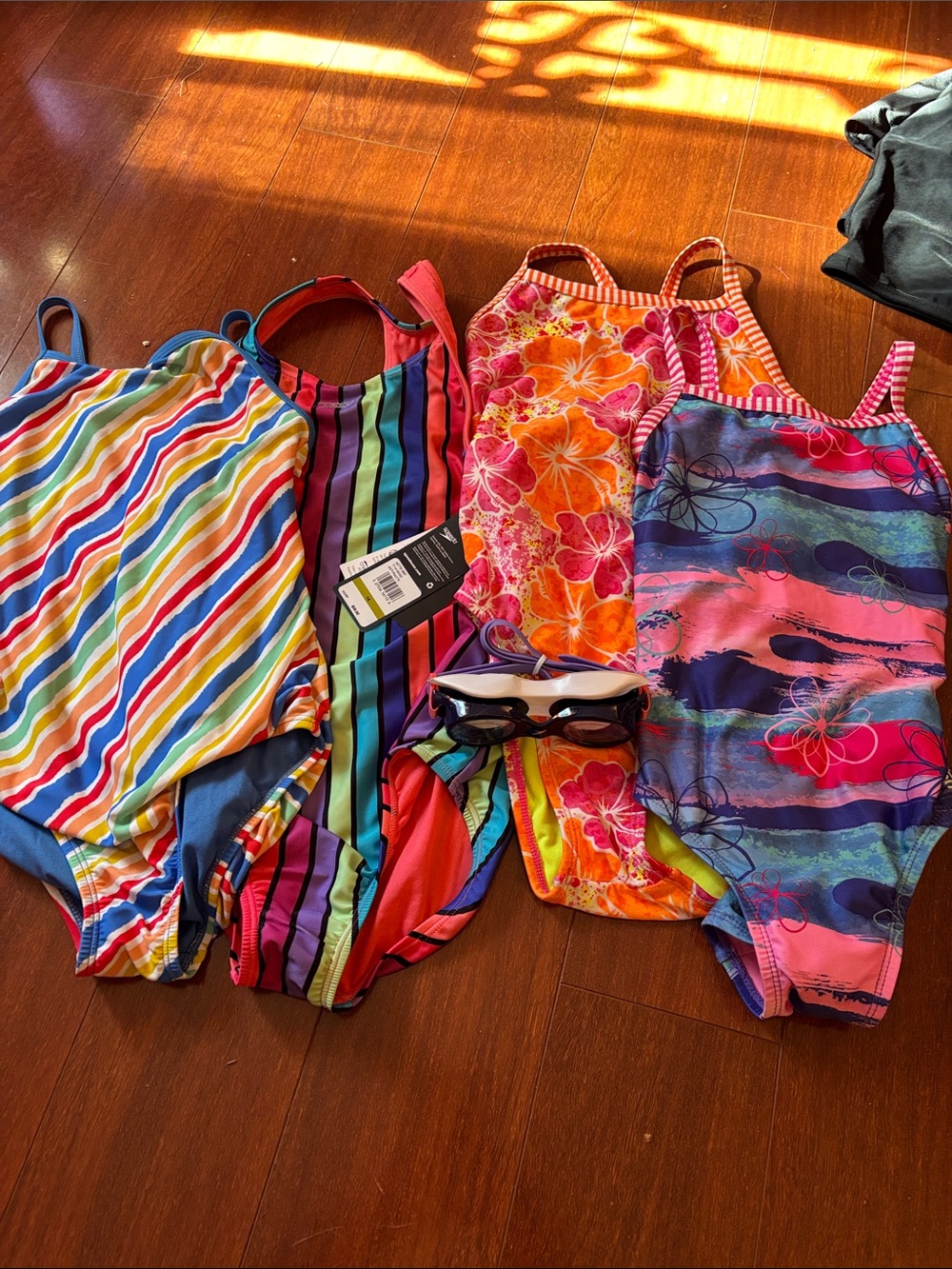 Girls 14 One-Piece Swimsuit Lot speedo and dolphin